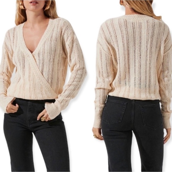 Astr Sweaters - ASTR The Label Wrap Front Sweater